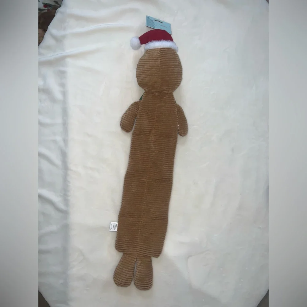 Paw Yeah Christmas Gingerbread Man Dog Toy Plush‎ Squeaker NWT